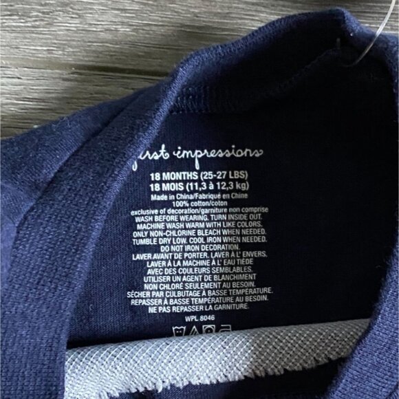 First Impressions Infant/Toddler Boys Long Sleeve 'Dinosaur' Shirt-Blue-18M-NWT - Picture 3 of 4